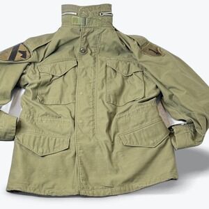 M65 Field Coat Mens Medium 1970 OG-107 Vietnam US Military 1st Infantry Division